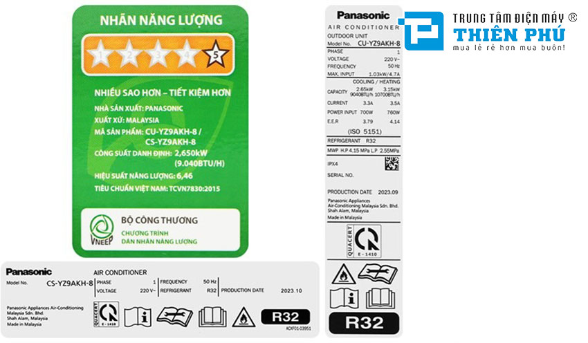 Điều hòa Panasonic 2 chiều CU/CS-YZ9AKH-8, thiết bị đáng sắm nhất vào mùa đông