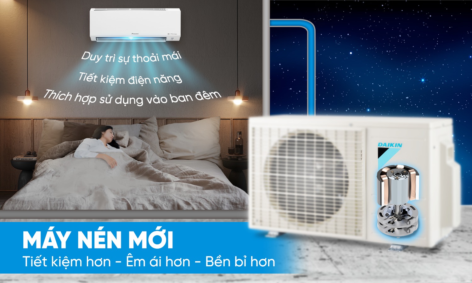 Khám phá những yếu tố giúp điều hòa Daikin có thể vận hành siêu êm ái