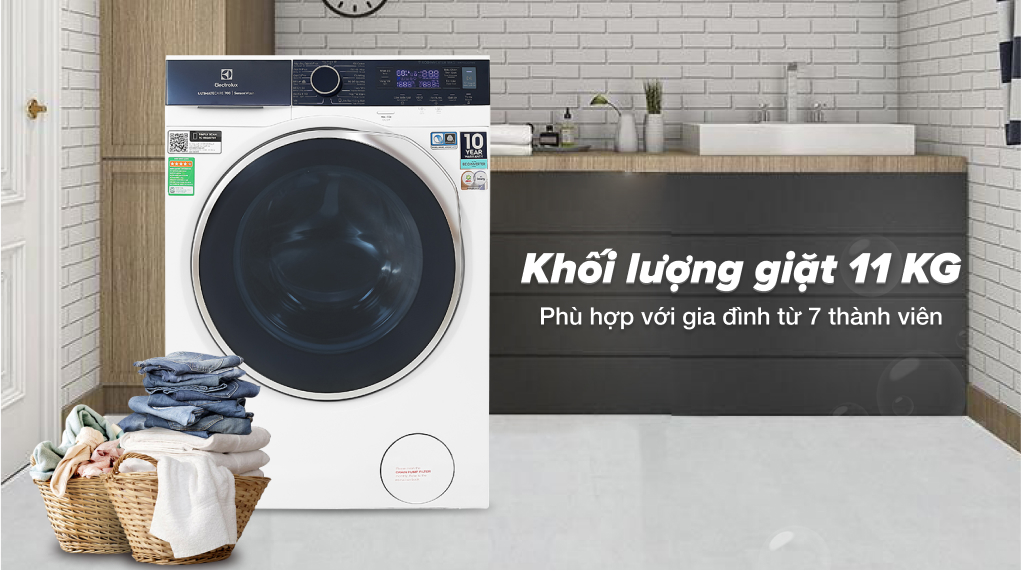 Tại sao máy giặt electrolux 11Kg EWF1142Q7WB là lựa chọn hàng đầu cho mọi gia đình