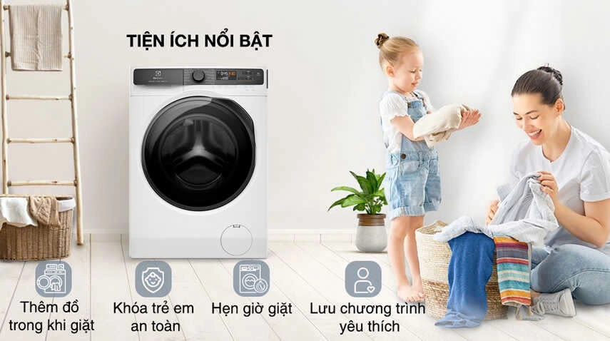 Về khả năng tiết kiệm điện máy giặt sấy Electrolux inverter EWW1123P5WC