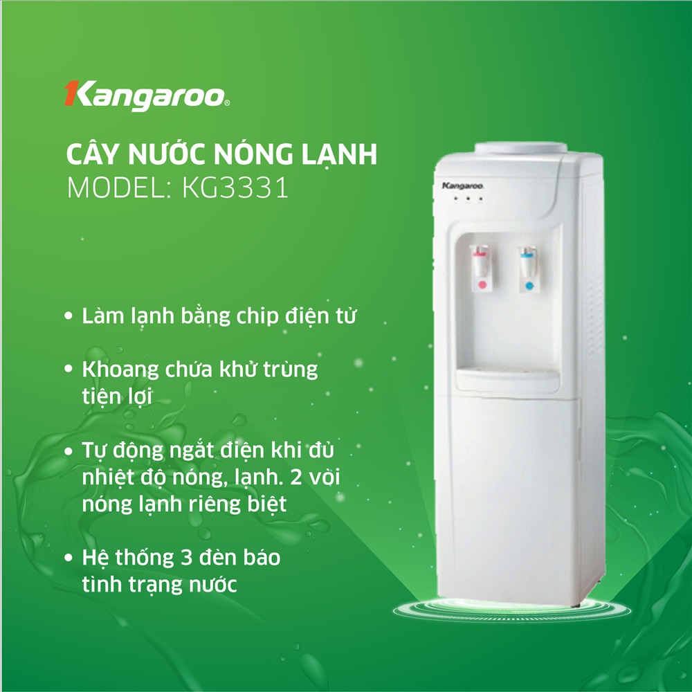 Lý do cây nước nóng lạnh Kangaroo giá rẻ KG3331 được ưa chuộng?