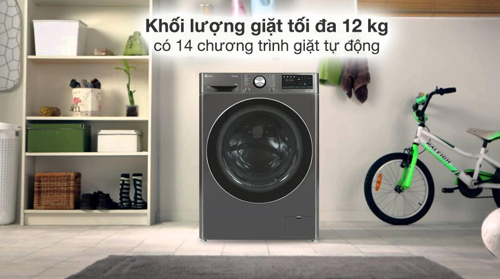 Máy giặt LG giá rẻ FV1412S3B- Người bạn đồng hành đáng tin cậy trong mỗi gia đình