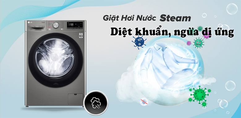 Máy giặt LG 9Kg FB1209S5M- Chuyên gia làm sạch mạnh mẽ, êm ái