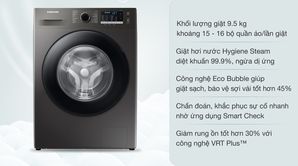 Những điểm vượt trội mà Máy Giặt Samsung Inverter 9,5Kg WW95TA046AX/SV mang lại