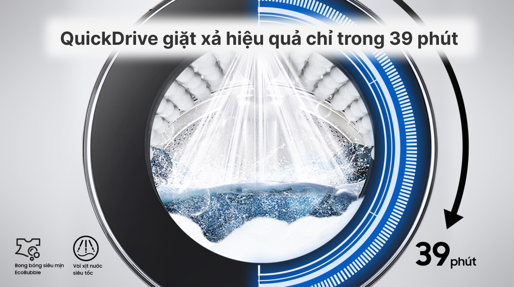 Máy giặt samsung cửa ngang WW10T634DLX/SV- Giải pháp giặt sạch, tiết kiệm thời gian cho gia đình hiện đại