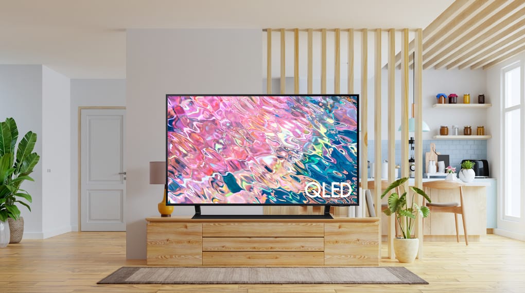 2.Thiết kế thông minh Smart Tivi Samsung QLED 55 inch 4K QA55Q60BAKXXV phù hợp với mọi không gian