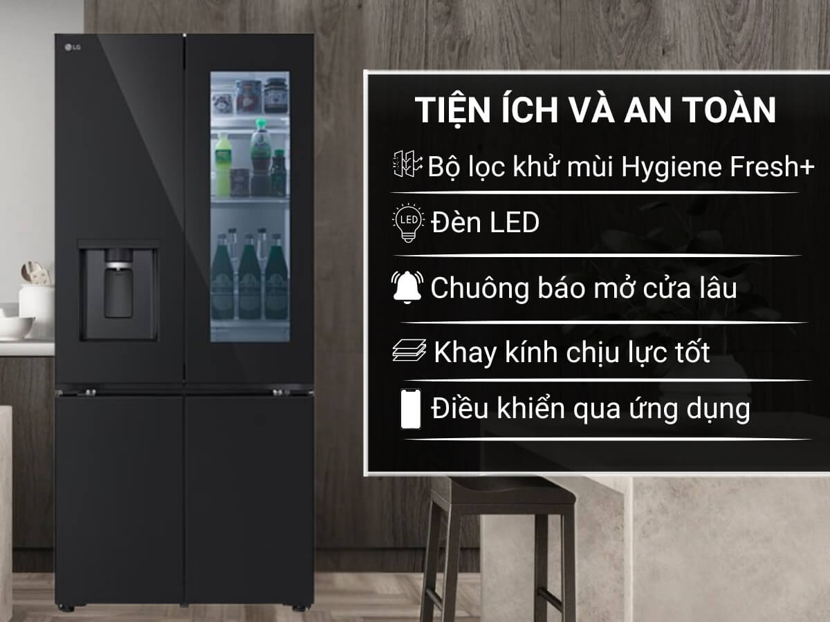 3 điểm người người ấn tượng nhất ở tủ lạnh LG 4 cánh LFB61BLGAI