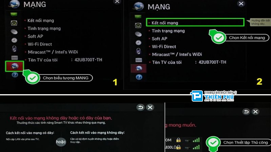 Smart tivi LG hiển thị thông báo lỗi mạng cách khắc phục chi tiết