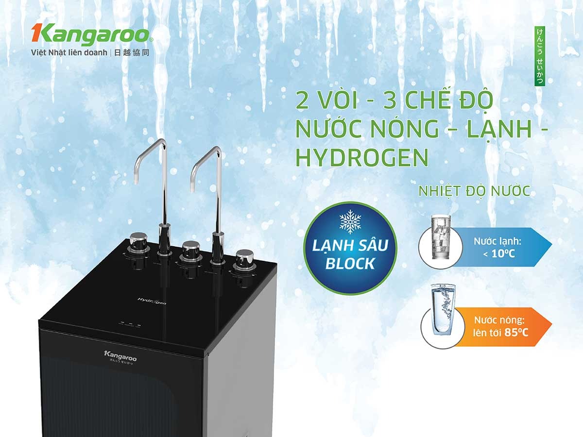 Tích hợp 3 chế độ nước Nóng – Lạnh – Hydrogen