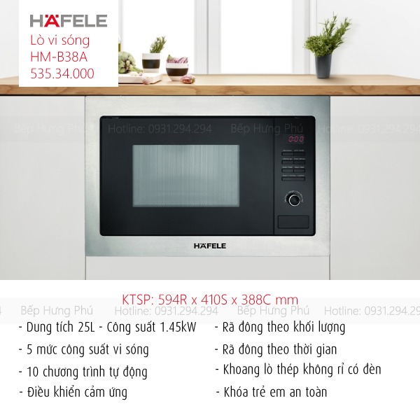 Đánh giá chi tiết Lò Vi Sóng Hafele HM-B38A 535.34.000