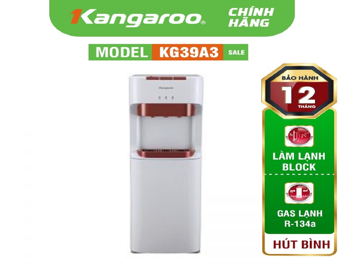 Cây nước nóng lạnh kangaroo hút bình KG39A3 - sự lựa chọn tiện ích cho mọi gia đình