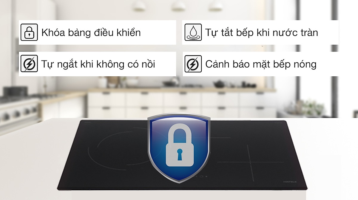 Đánh giá chi tiết Bếp Điện Từ Hafele 3 Vùng Nấu HC-M773D 536.61.705