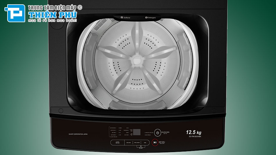 Máy Giặt Sharp 12.5Kg ES-TM125CN-BK