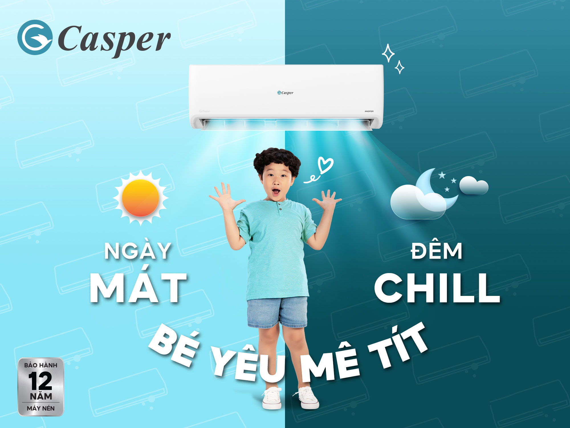 Điều hòa Casper 1 chiều GC-12IB36 - Giải pháp lý tưởng cho không gian mới năm 2025