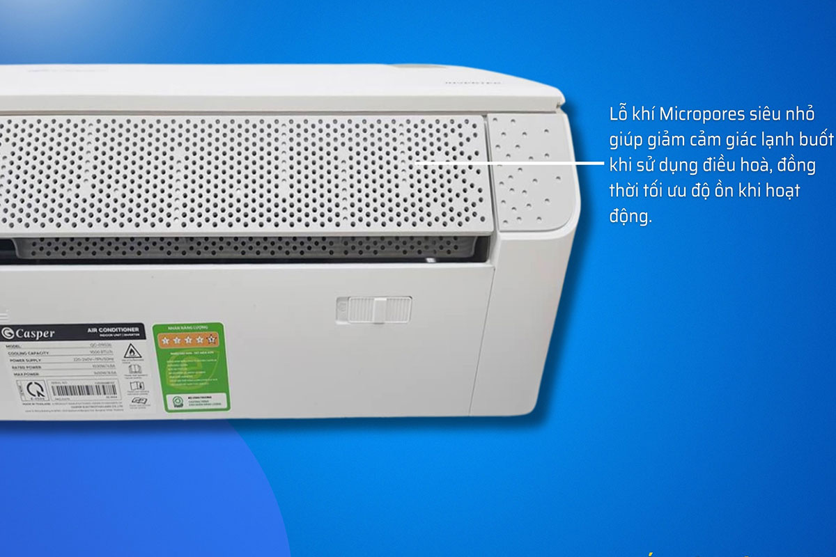 Điều hòa Casper 12000btu QC-12IU36A - Điều hòa bảo vệ sức khỏe đáng mua ở mùa Hè 2025