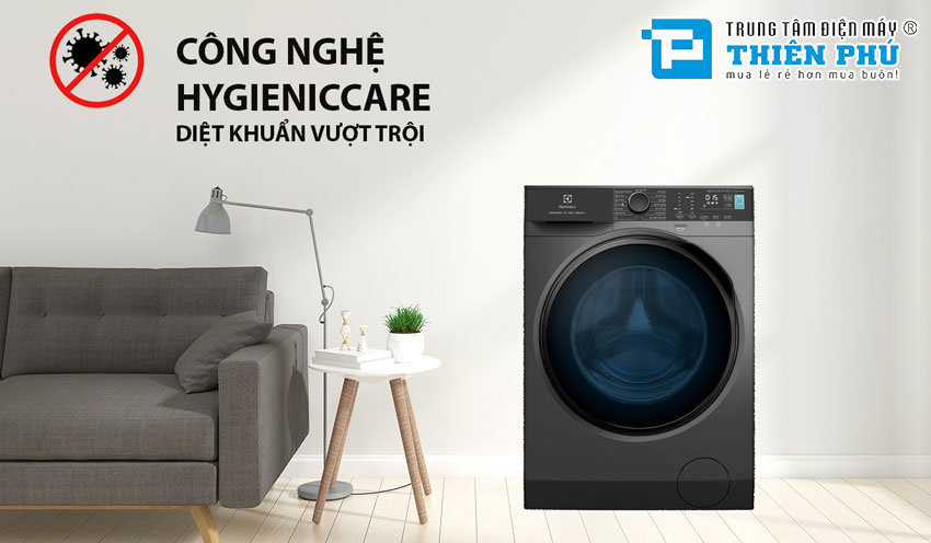 Máy giặt electrolux EWF1043R7SC nổi bật với công nghệ giặt hơi nước diệt khuẩn 99,9%