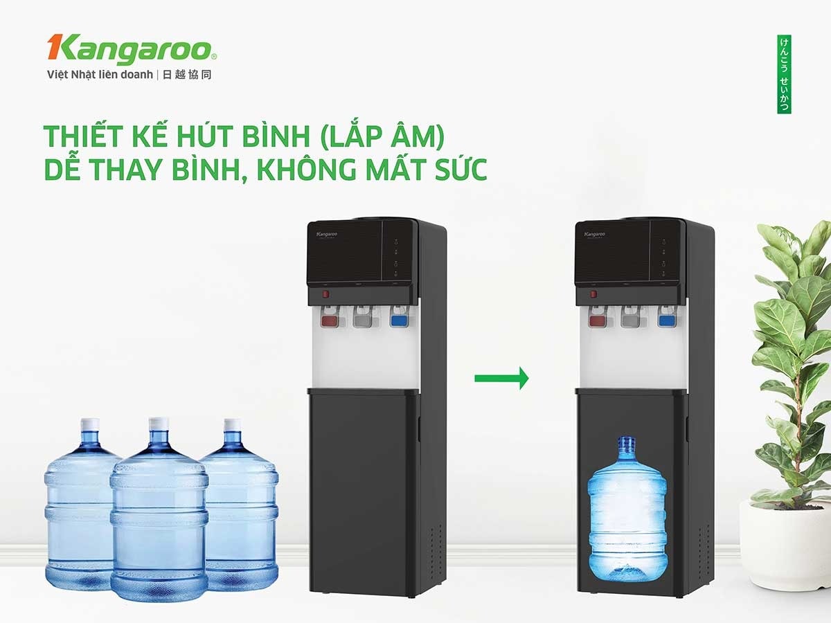 Cây nước nóng lạnh kangaroo hút bình KG64A3  công nghệ hiện đại, đáp ứng mọi nhu cầu sử dụng