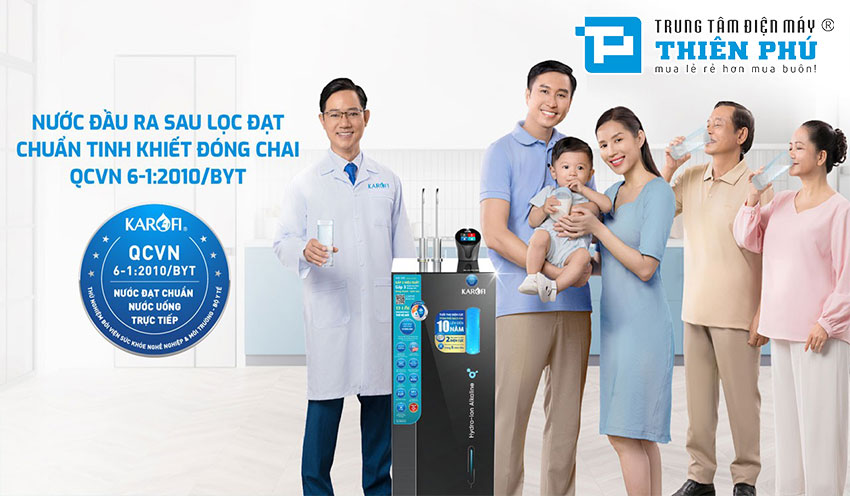 Máy Lọc Nước Nóng Lạnh Hydro-ion Kiềm Karofi KAE-S86 12 Lõi
