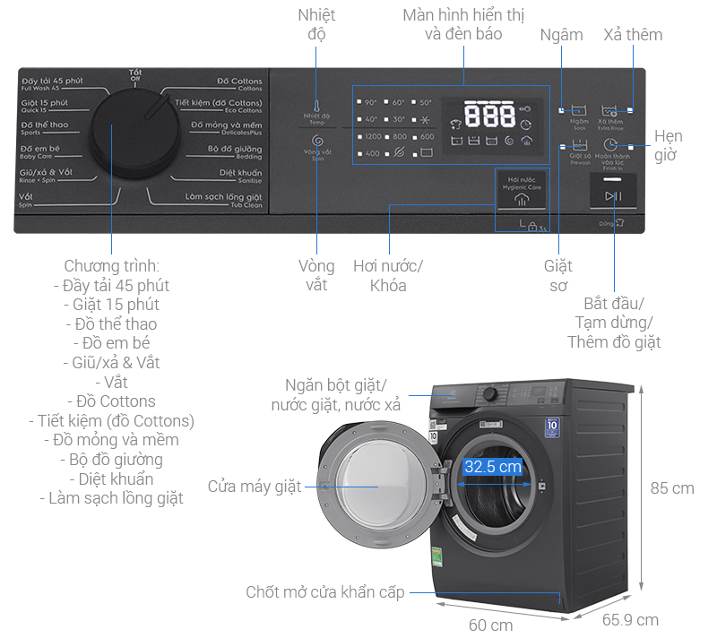 Tìm hiểu máy giặt Electrolux 10Kg EWF1024D3SC có gì nổi bật  