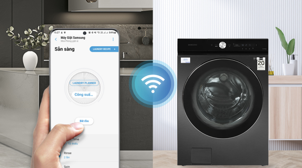 Giặt siêu sạch, sức chứa cực lớn với máy giặt samsung WF24B9600KV/SV