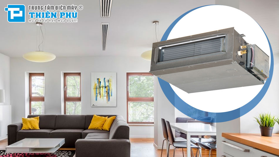 Dàn Lạnh Nối Ống Gió Điều Hòa Trung Tâm Mitsubishi 2 Chiều 30700Btu FDUM90KXE6F