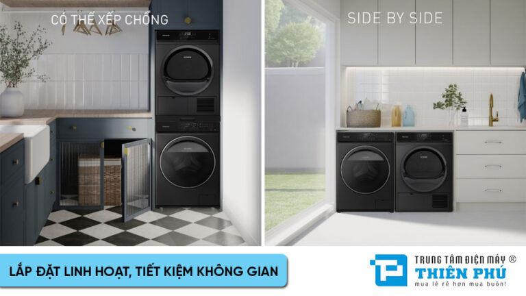 Máy sấy quần áo Panasonic 9.5Kg NH-EH95JD1BV sấy nhanh, tiết kiệm điện, chăm sóc quần áo tối ưu