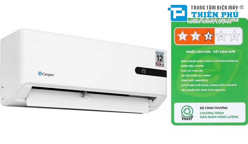 5 đánh giá về điều hòa Casper 1 chiều GC-09IB36 giúp bạn hiểu hơn về chất lượng máy