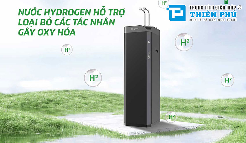 Máy Lọc Nước Kangaroo Hydrogen Nóng Lạnh Waterfall KG10W8 10 Lõi