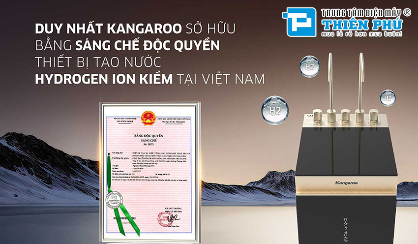 Máy Lọc Nước Kangaroo Sumire Hydrogen Ion Kiềm Nóng Lạnh KGHC12A3