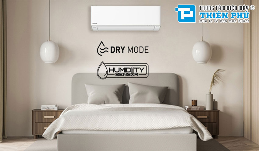 Chức năng Humidity Sensor + Dry mode trên điều hòa Panasonic CS-U12BKH-8 có tác dụng gì?