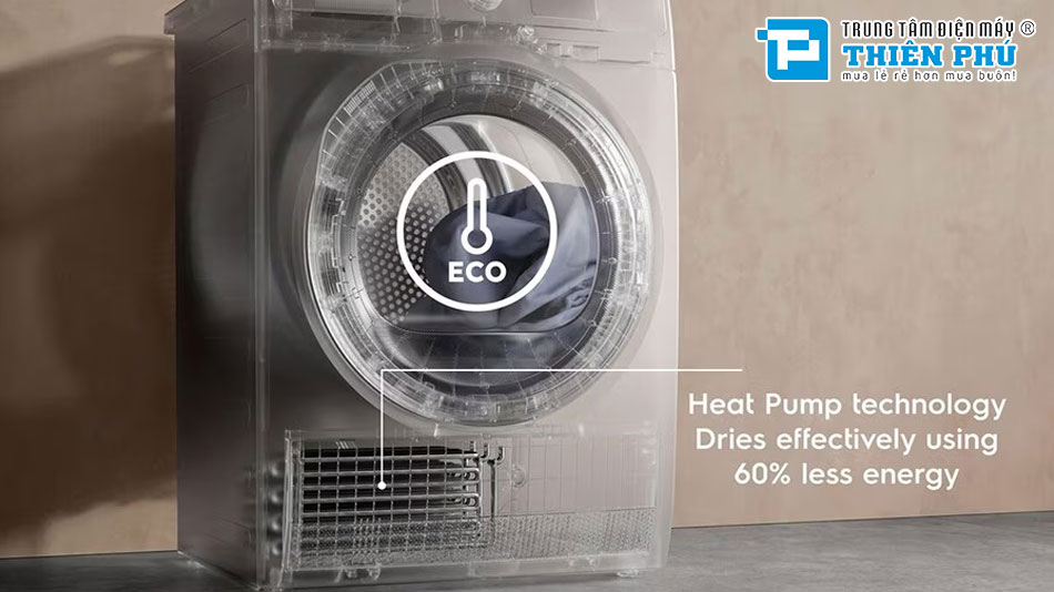 Điểm nhấn hiện đại tạo nên chiếc máy sấy quần áo Electrolux bơm nhiệt EDH902R9SC được ưa chuộng