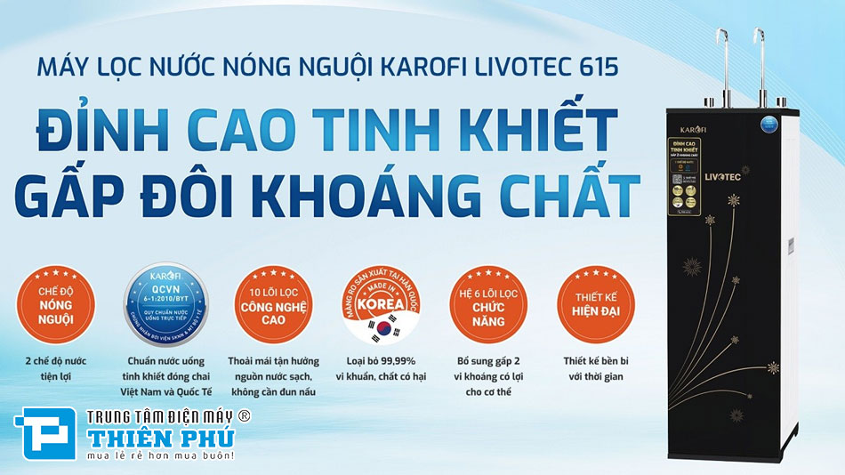 Máy Lọc Nước Karofi 10 Lõi Livotec 615