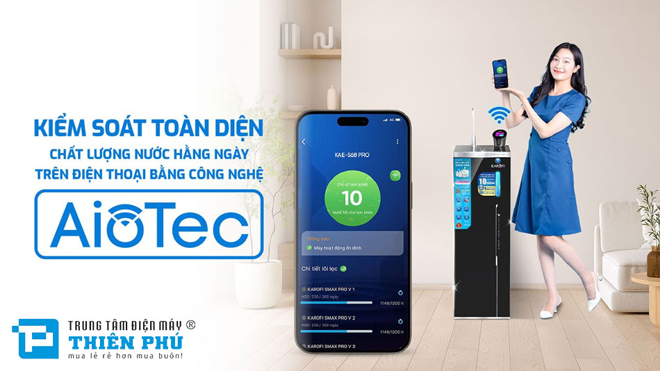 Máy Lọc Nước Karofi Hydro-ion Kiềm 13 Lõi S68 PRO