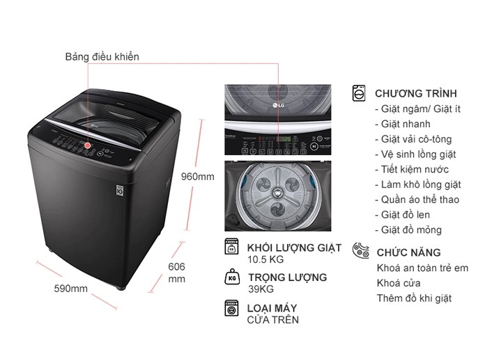 Liệt kê TOP 5 máy giặt LG giá rẻ được bán chạy hiện nay