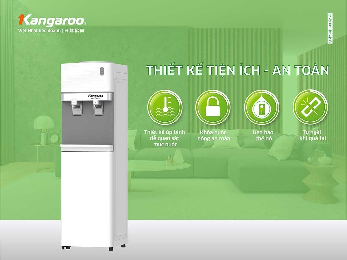 Tìm hiểu cây nước nóng lạnh Kangaroo 2 vòi KG35A2 sự lựa chọn hoàn hảo cho nước uống nóng lạnh ngay tại nhà