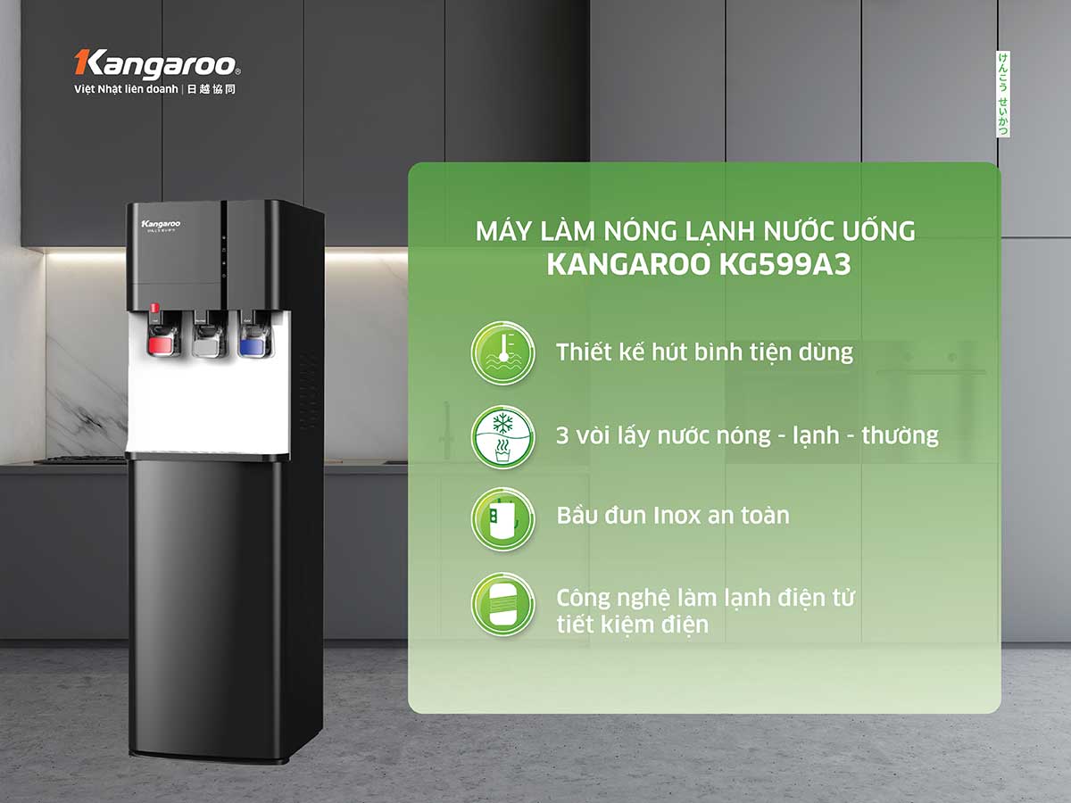 Cây nước nóng lạnh Kangaroo3 vòi KG599A3 người bạn đồng hành lý tưởng cho cuộc sống hiện đại
