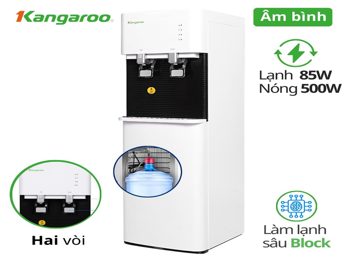 Khám phá đặc điểm nổi bật của cây nước nóng lạnh Kangaroo 2 vòi KG49A3