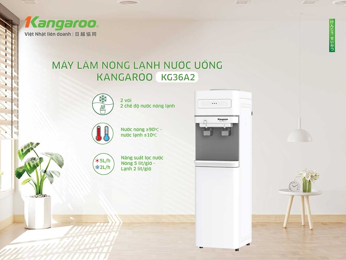 Cây nước nóng lạnh Kangaroo 2 vòi KG36A2  lựa chọn vàng cho không gian hiện đại