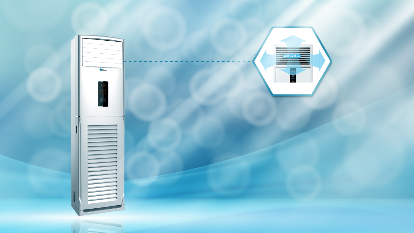Khám phá công nghệ làm lạnh 4 hướng trên điều hòa cây Casper 28000btu 1 chiều FC-28TL22