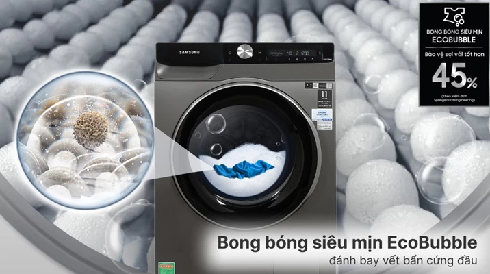 Máy giặt samsung 10Kg WW10T634DLX/SV - Đánh giá cao nhờ tích hợp các công nghệ giặt hiện đại