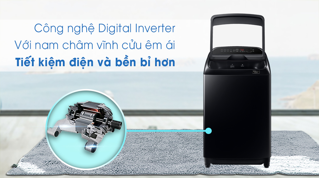 Máy giặt samsung lồng đứng 12Kg WA12CG5745BV/SV lựa chọn chuẩn cho nhà 4-6 người