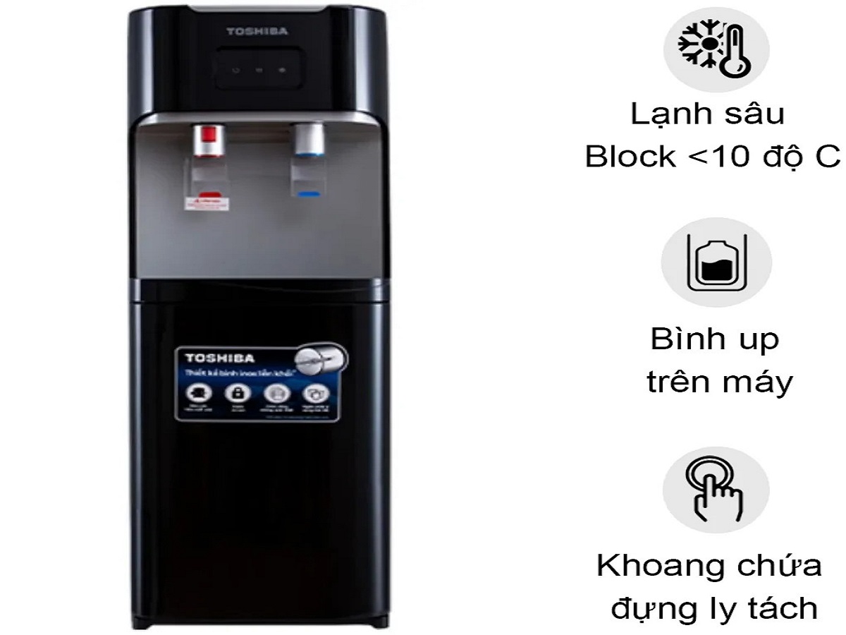 Khám phá cây nước nóng lạnh Toshiba 2 vỏi RWF-W1664TV(K1) thiết kế sang trọng, tính năng ưu việt