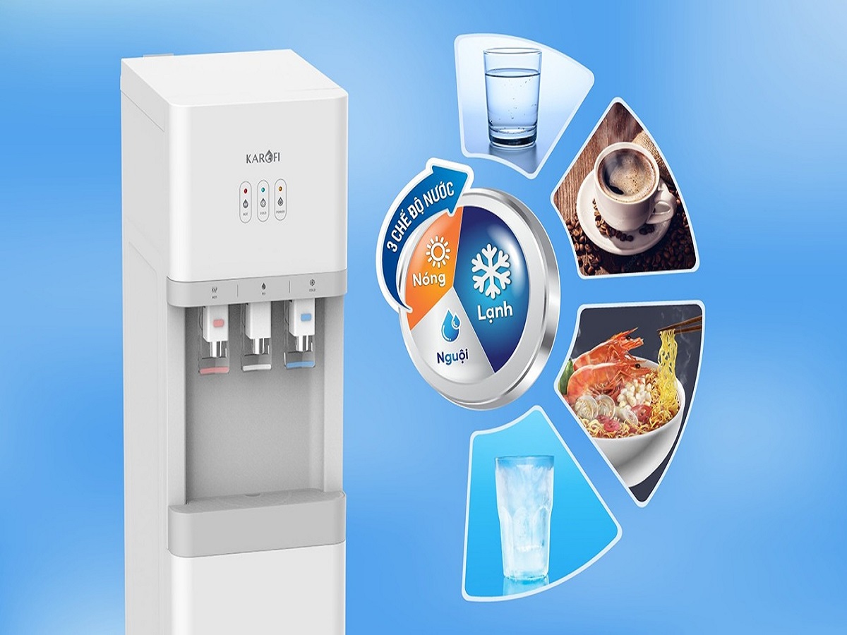 Cây nước nóng lạnh nguội Karofi 3 vòi HCV209 giải pháp toàn diện cho cuộc sống hiện đại