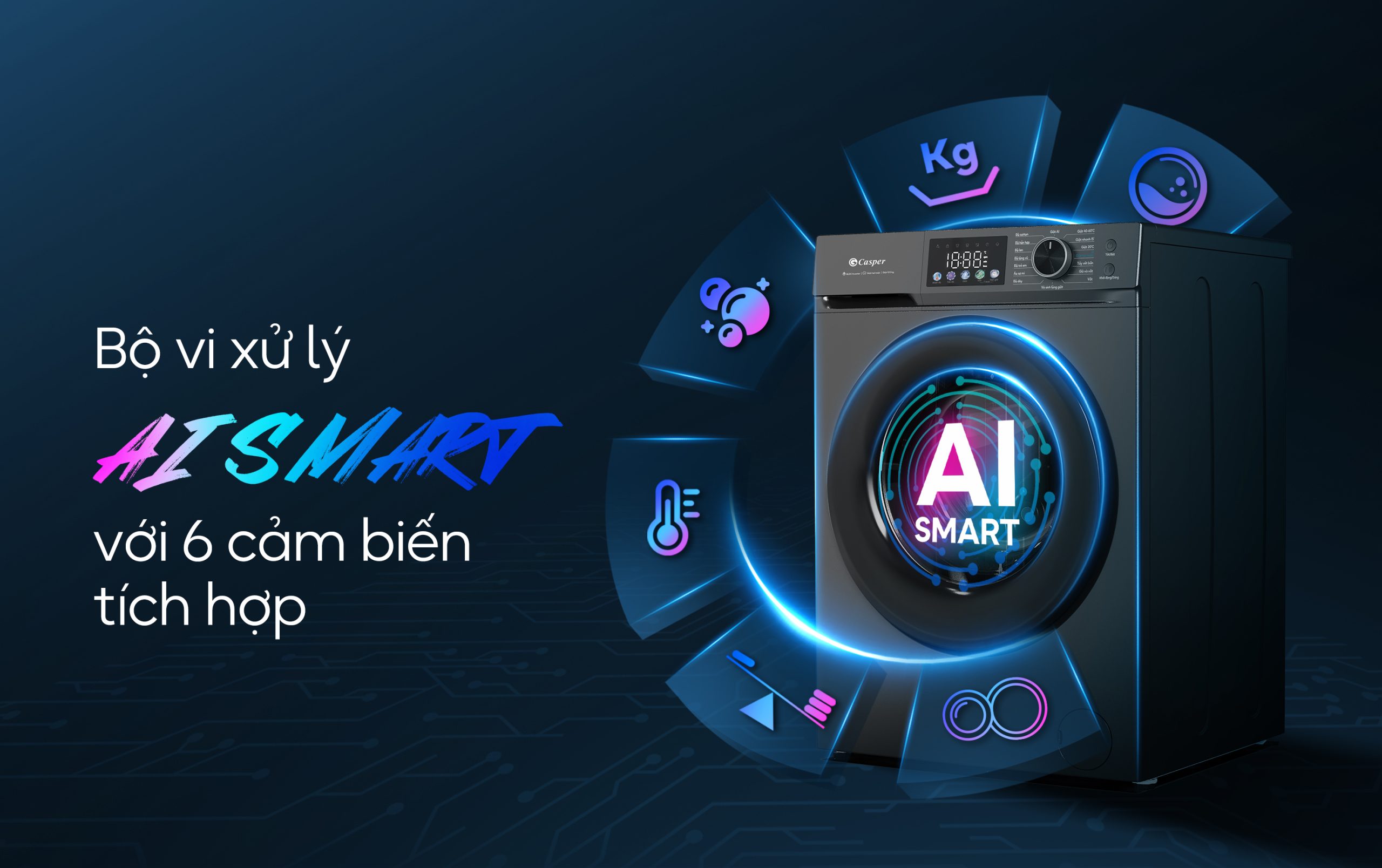 Điểm Mặt Những Tính Năng Ưu Việt Trên Máy Giặt Casper 12,5Kg WF-D125VGR1