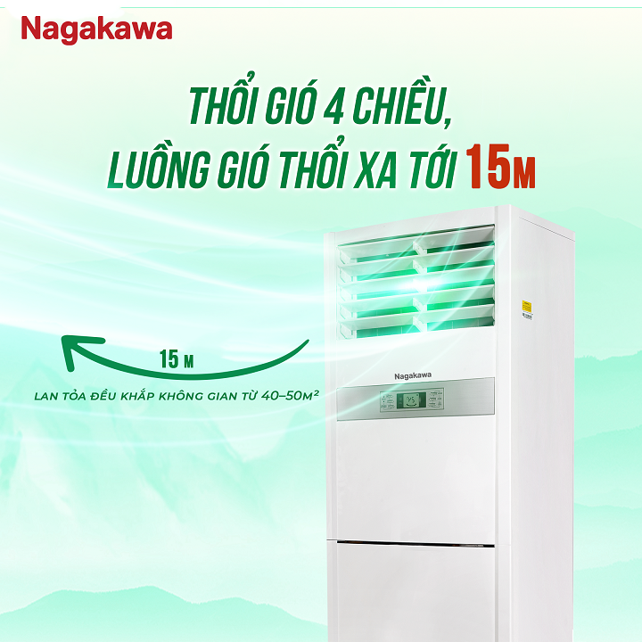 Khám phá công nghệ làm lạnh nhanh và sưởi ấm hiệu quả trên điều hòa cây Nagakawa 28000btu NP-A28R1K58