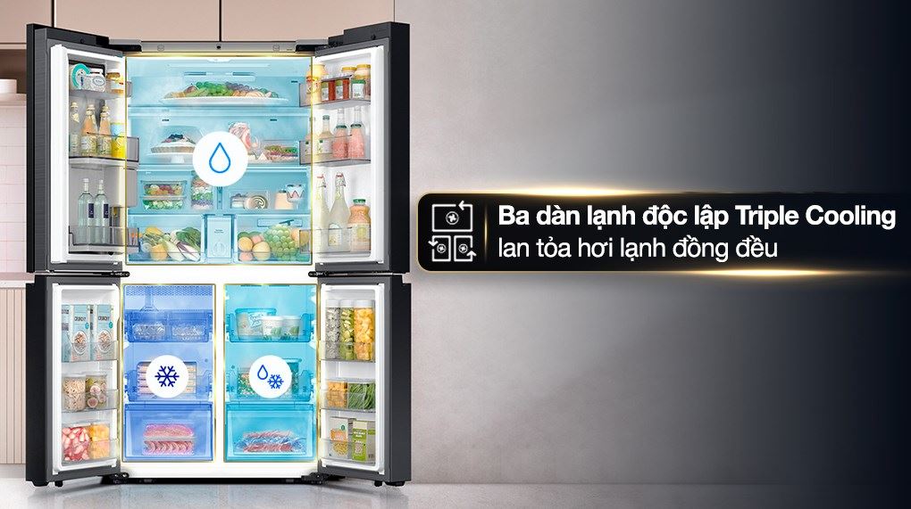 Hé lộ điều ít ai biết về tủ lạnh Samsung 4 cánh RF65DB990012SV