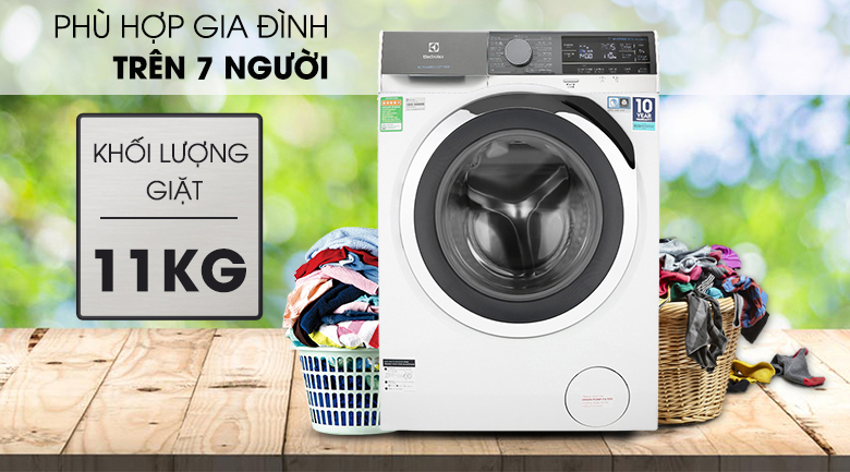 Máy giặt electrolux 11Kg EWF1142Q7WB  – Bảo vệ trang phục, diệt khuẩn hiệu quả cho gia đình bạn