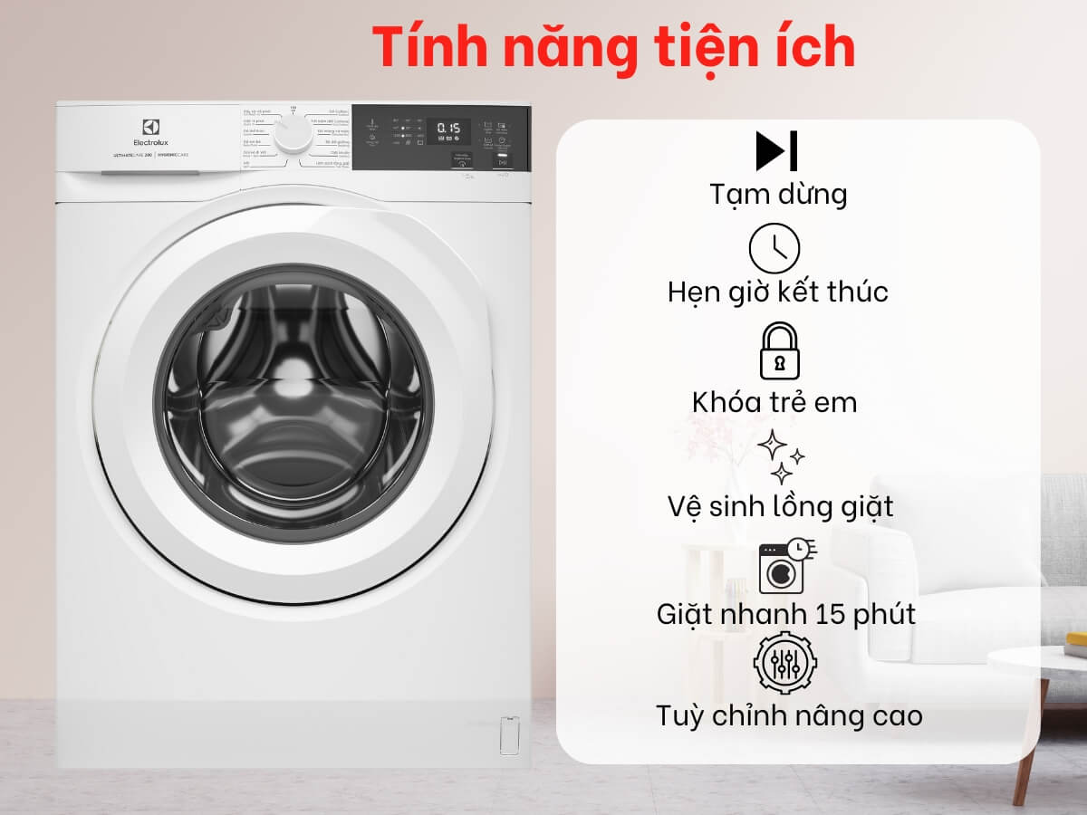 Đánh giá các công nghệ có trên máy giặt Electrolux 10kg EWF1024D3WC