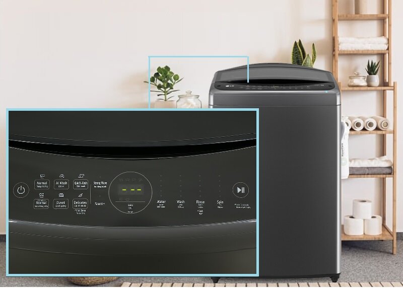 Máy giặt LG 16Kg TV2516DV3B lý tưởng cho gia đình đông người, giặt sạch cả chăn mền cồng kềnh