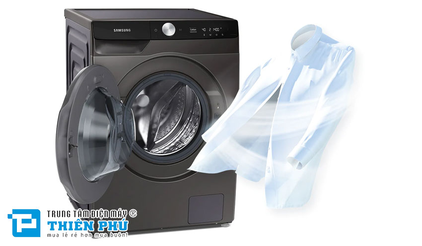 Máy giặt samsung cửa ngang WW10TP44DSB/SV giặt nhanh mà tiết kiệm điện, tiết kiệm nước 